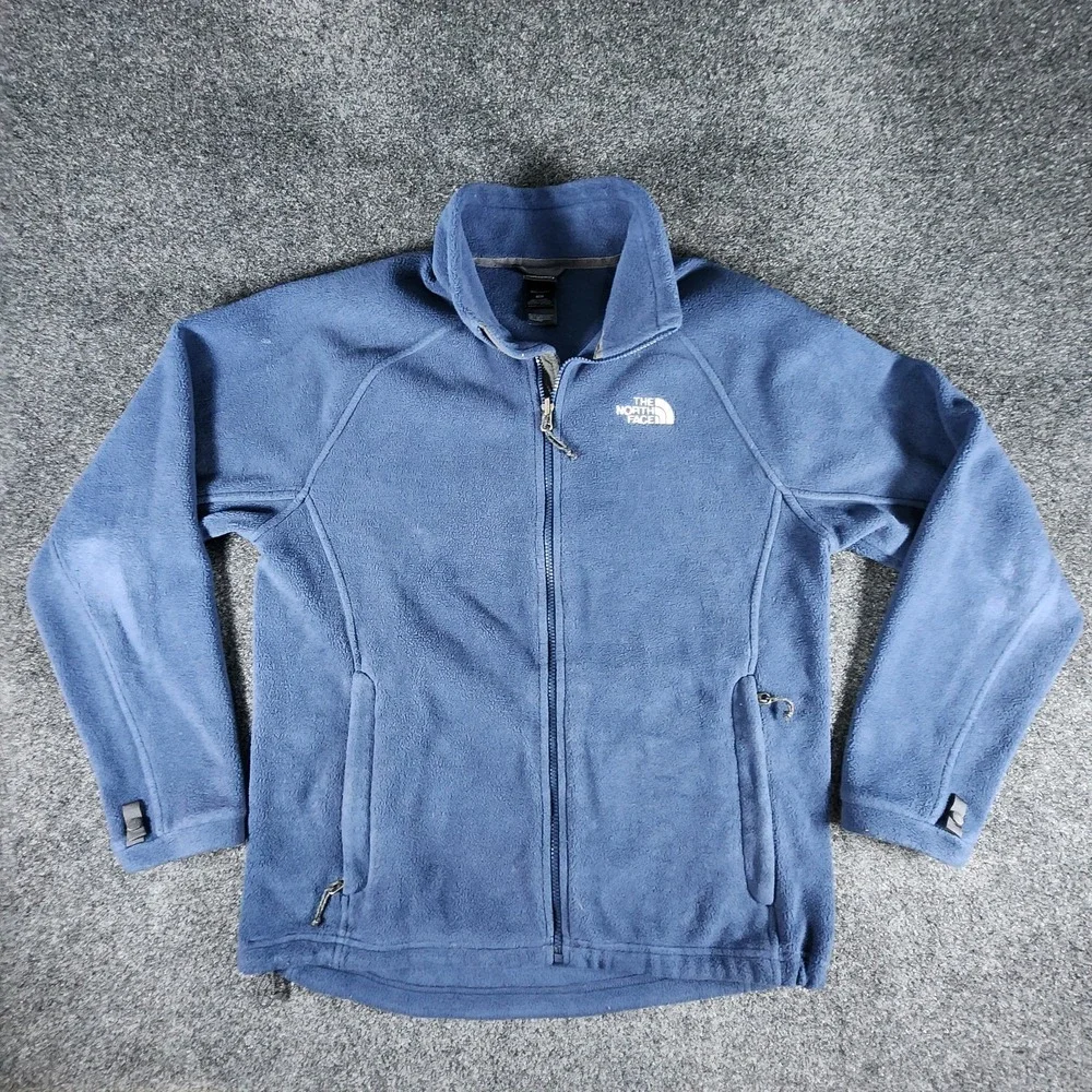 The North Face Jacket Men's M Blue Fleece Full Zip Outdoor‎ Hiking Coat